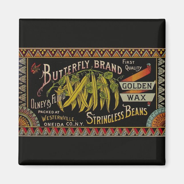 Pflanzliches Land mit String Bean Magnet (Vorne)