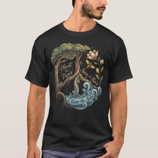 Pflanzt Die Bäume Rettet Die Bienen Friedenszeiche T-Shirt