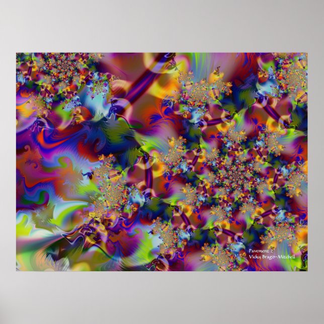 Pflaster 2 Abstrakt Art Poster (Vorne)