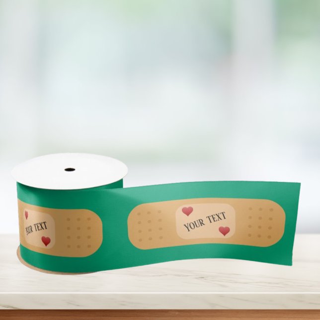 Pflaster mit personalisiertem Text  Satinband (Von Creator hochgeladen)