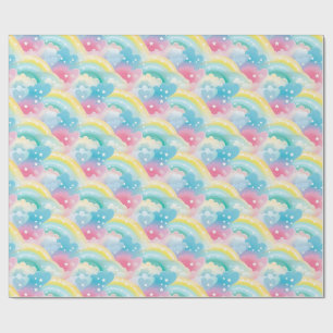 Pflastermuster mit Herz und Regenbogen Geschenkpapier