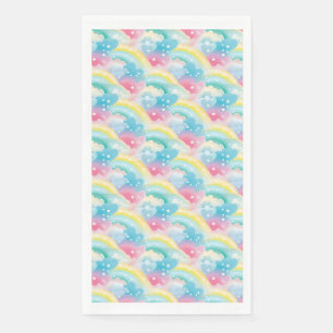 Pflastermuster mit Herz und Regenbogen Serviette