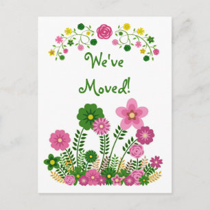 Pflasterpastel "We ve Moved" Postkarte