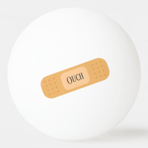 Pflasterpflaster auf lustigen Tabletennis Tischtennisball