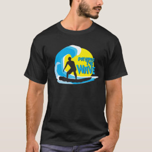 Pflasterung des Welle geschürten Surfers 1 T-Shirt