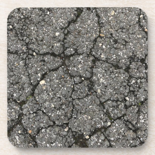 Pflasterzement aus schwarzem Asphalt Getränkeuntersetzer