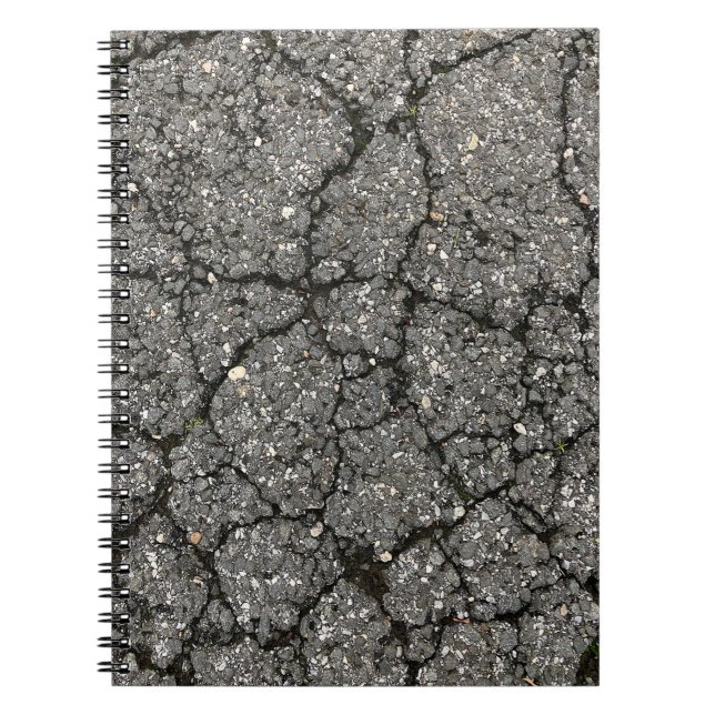 Pflasterzement aus schwarzem Asphalt Notizblock (Vorderseite)