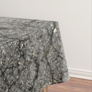 Pflasterzement aus schwarzem Asphalt Tischdecke
