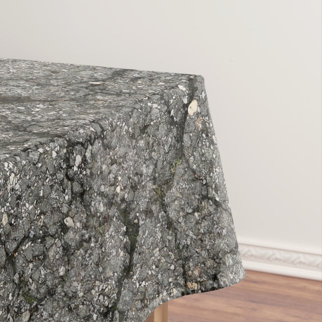 Pflasterzement aus schwarzem Asphalt Tischdecke (Beispiel)