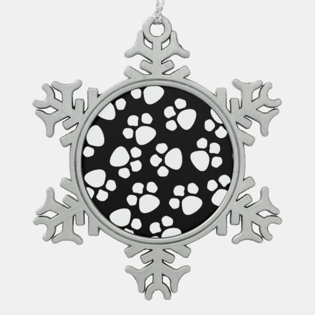 Pflasterzinnverzierung Schneeflocken Zinn-Ornament (Vorderseite)