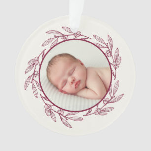 Pflaume des Beeren-Impressum-Foto-Feiertags-  Ornament