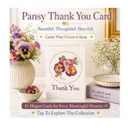 Pflaume Floral Dankeskarten Elegant Botanisch Karte