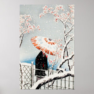 Pflaume im Schnee von Hiroaki Takahashi (1871–1945 Poster