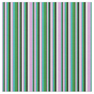 Pflaume, Light Sea Green, Forest Green, Black & Wh Stoff