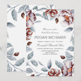 Pflaume Lila und Eggplant Brautparty Einladung