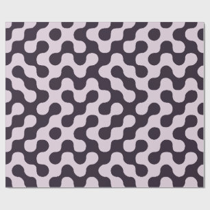Pflaume Mid Century Modern geometrische Punkte Geschenkpapier