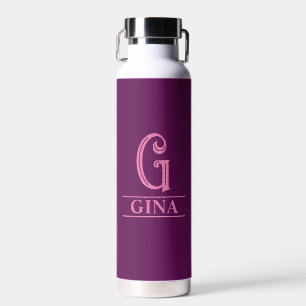 Pflaume monogrammiert trinkflasche