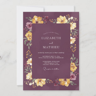 Pflaume Moody Ernte Hochzeit Einladung