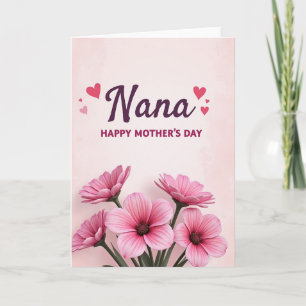 Pflaume Nana Floral Muttertagskarte Karte