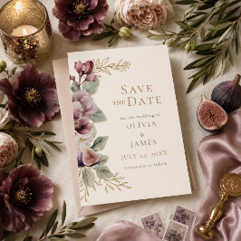 Pflaume & Olive Botanische Hochzeit - Termin vorme Einladung