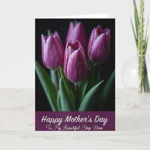 Pflaume Tulpe Muttertagskarte Karte