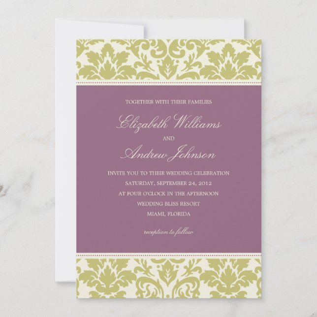 PFLAUME U. LIMONE WEDDING EINLADUNG DES (Vorderseite)