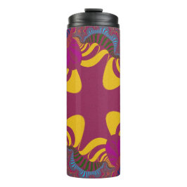 Pflaume und Gelbes Kreuz Thermosbecher