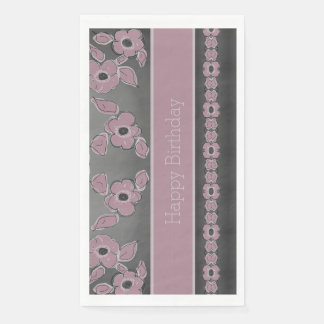 Pflaume und Grau Serviette