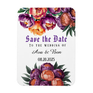 Pflaume und Orange streichen Pfingstrose Save-the- Magnet