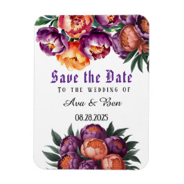 Pflaume und Orangenpfeife Save the Date Magnet