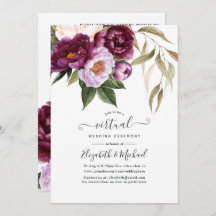 Pflaume und Pastel Violett Virtual Wedding
