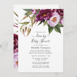 Pflaume und Pastell-Violett-Blumenantrieb durch Du Einladung