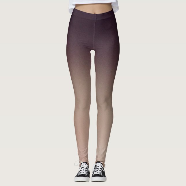 Pflaume und Taupe Leggings (Vorderseite)