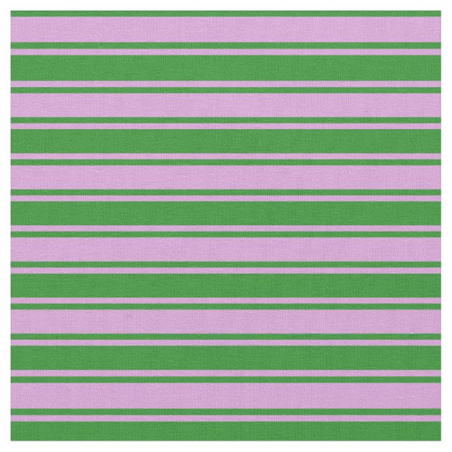 Pflaume und waldgrüne Linde/Streifenmuster Stoff (Nahaufnahme)