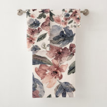 Pflaume Wildblume Wasserfarbe Moody Botanischer Ga