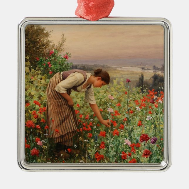 Pflaumen (Bläserszene) (Feld Blume) Ornament Aus Metall (Vorne)