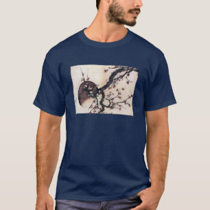Pflaumen-Blüten und der Mond, Hokusai T-Shirt
