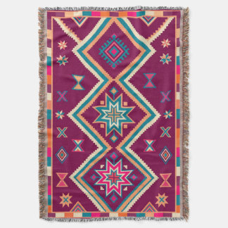 Pflaumen-Boho-Südwest-Geometrisches-Volkskunst-Mus Decke