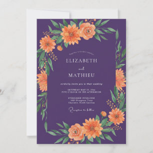 Pflaumen Brilliante Botanische Hochzeit Einladung