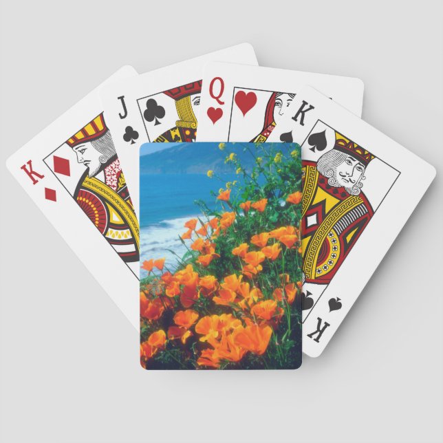 Pflaumen entlang der Pazifikküste bei Big Sur Spielkarten (Rückseite)