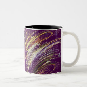 Pflaumen-Fantasie-Tasse Zweifarbige Tasse