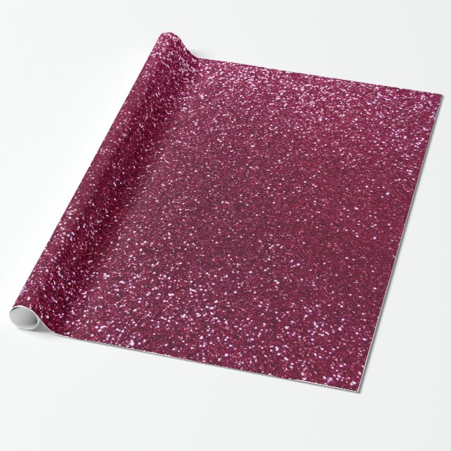 Pflaumen-Glitter Geschenkpapier (Ungerollt)