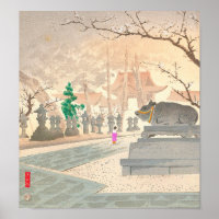 Pflaumen in Kitano Shrine Tokuriki Tomikichiro