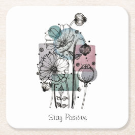 Pflaumen in Tinte und Wasserfarbe Rechteckiger Pappuntersetzer