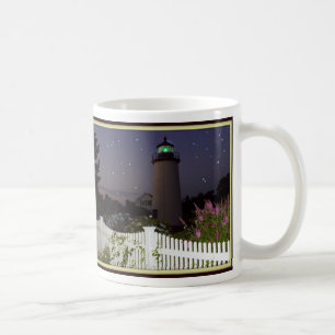 Pflaumen-Insel-Leuchtturm Tasse