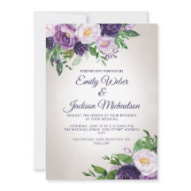 Pflaumen-Lila-Lavendel-Grün-Hochzeit