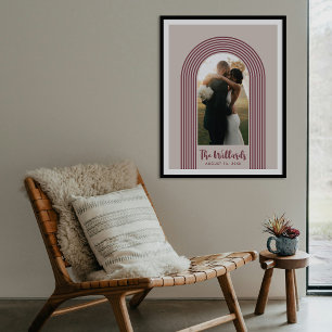 Pflaumen-Lombard-Linien-Bogen-benutzerdefinierter Poster