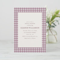 Pflaumen-Mauve-Gingham-Karo-Herbst-Brautparty