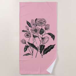 Pflaumen Pink Beach Handtuch - Farbe wählen