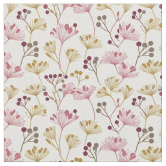 Pflaumen Senf Gold und Rosa Stoff